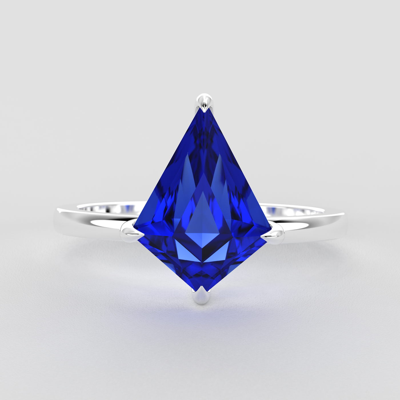 Bold Beauty: Blue Sapphire Kite Ring for Timeless Romance