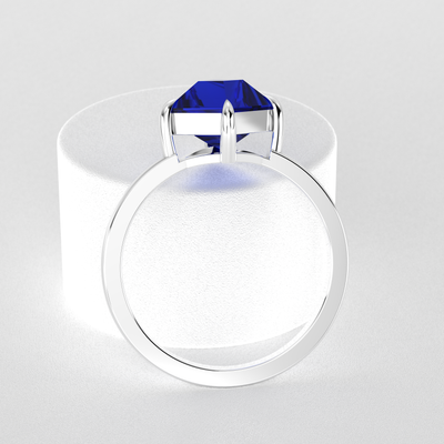 Bold Beauty: Blue Sapphire Kite Ring for Timeless Romance