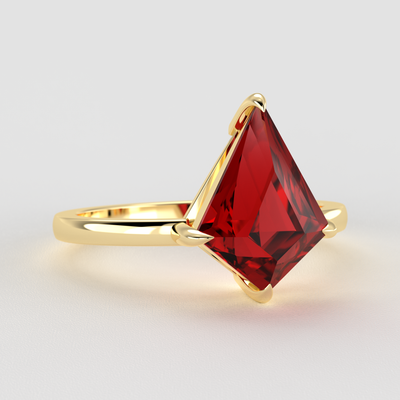 Bold Beauty: Red Ruby Kite Ring for Timeless Romance