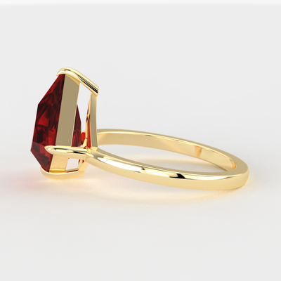 Bold Beauty: Red Ruby Kite Ring for Timeless Romance