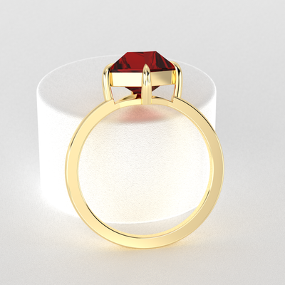 Bold Beauty: Red Ruby Kite Ring for Timeless Romance