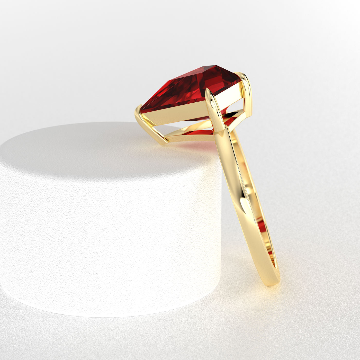 Bold Beauty: Red Ruby Kite Ring for Timeless Romance