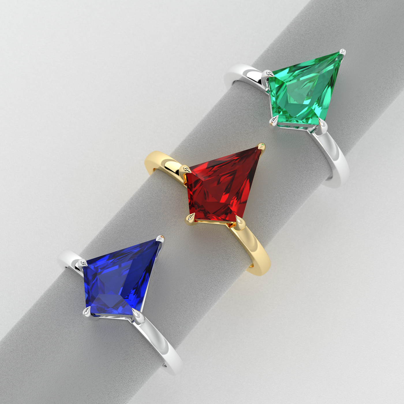 Bold Beauty: Red Ruby Kite Ring for Timeless Romance