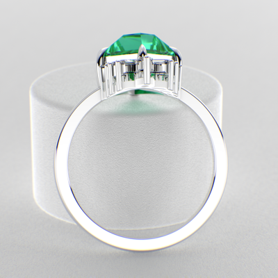 Green Emerald Kite Shape Symphony: A Perfect Mix of Princess, Baguette, and Marquise Shapes