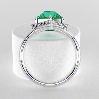 Eternal Elegance: Green Emerald Kite Shape Ring