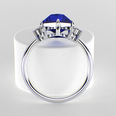 Blue Sapphire Kite Shape Ring: A Marquise-Enchanted Masterpiece