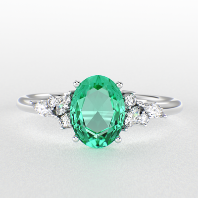 Bold and Brilliant: Green  Oval and Marquise Diamonds Creating Iconic Trends