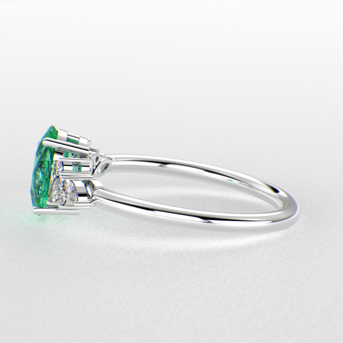 Bold and Brilliant: Green  Oval and Marquise Diamonds Creating Iconic Trends