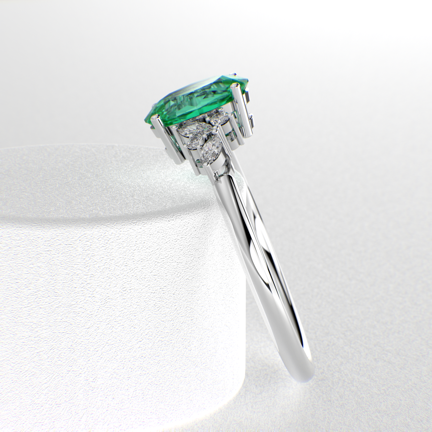 Bold and Brilliant: Green  Oval and Marquise Diamonds Creating Iconic Trends