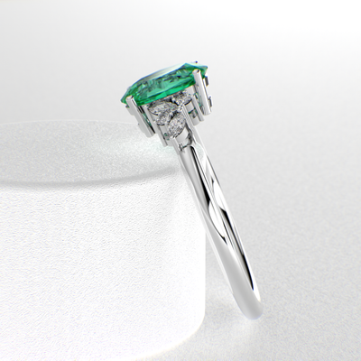 Bold and Brilliant: Green  Oval and Marquise Diamonds Creating Iconic Trends