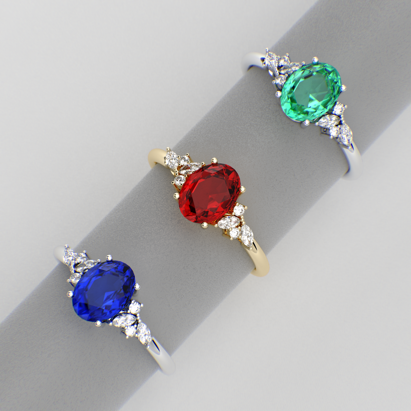 Bold and Brilliant: Red Oval and Marquise Diamonds Creating Iconic Trends