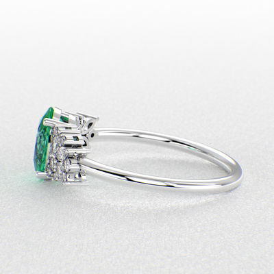 Green Emerald Magic: Oval, Round, and Marquise Diamonds in Perfect Harmony