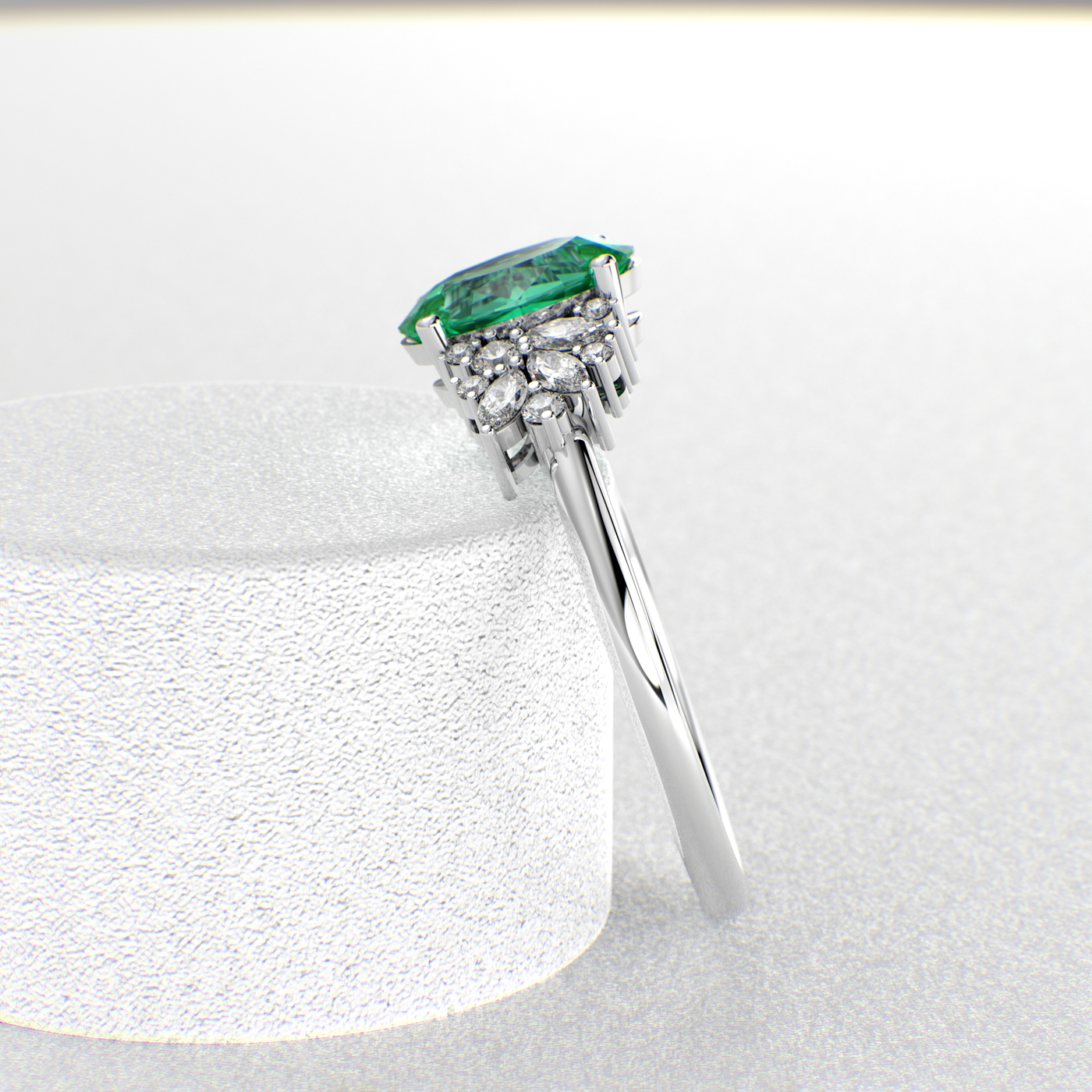 Green Emerald Magic: Oval, Round, and Marquise Diamonds in Perfect Harmony