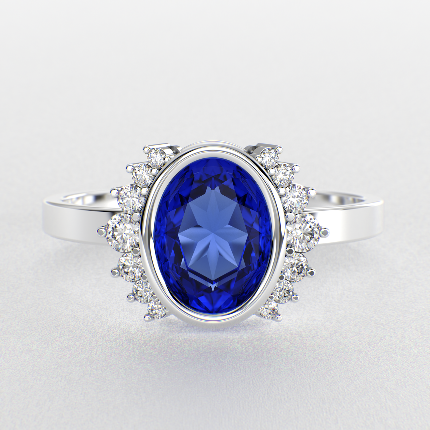 Blue Sapphire Royalty: Paired with Round Brilliance and Oval Elegance