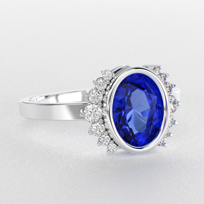 Blue Sapphire Royalty: Paired with Round Brilliance and Oval Elegance