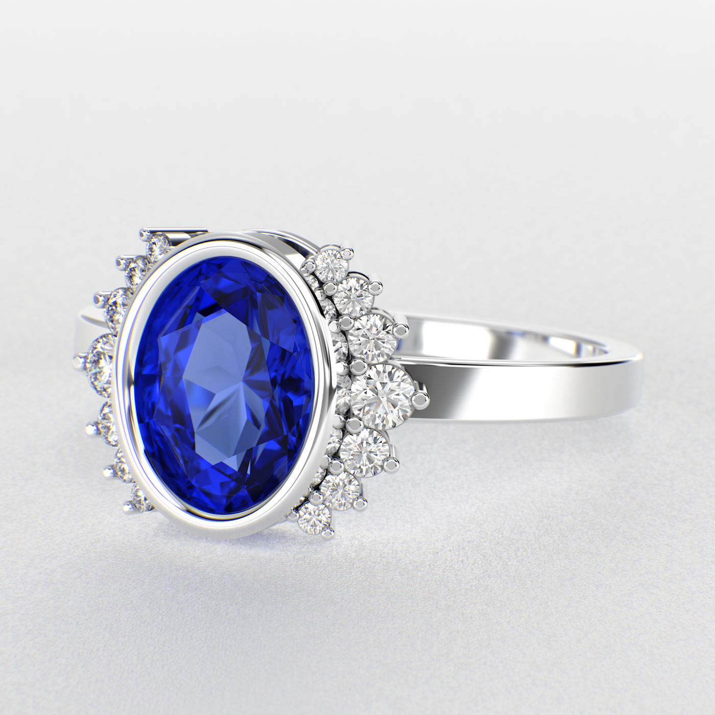 Blue Sapphire Royalty: Paired with Round Brilliance and Oval Elegance