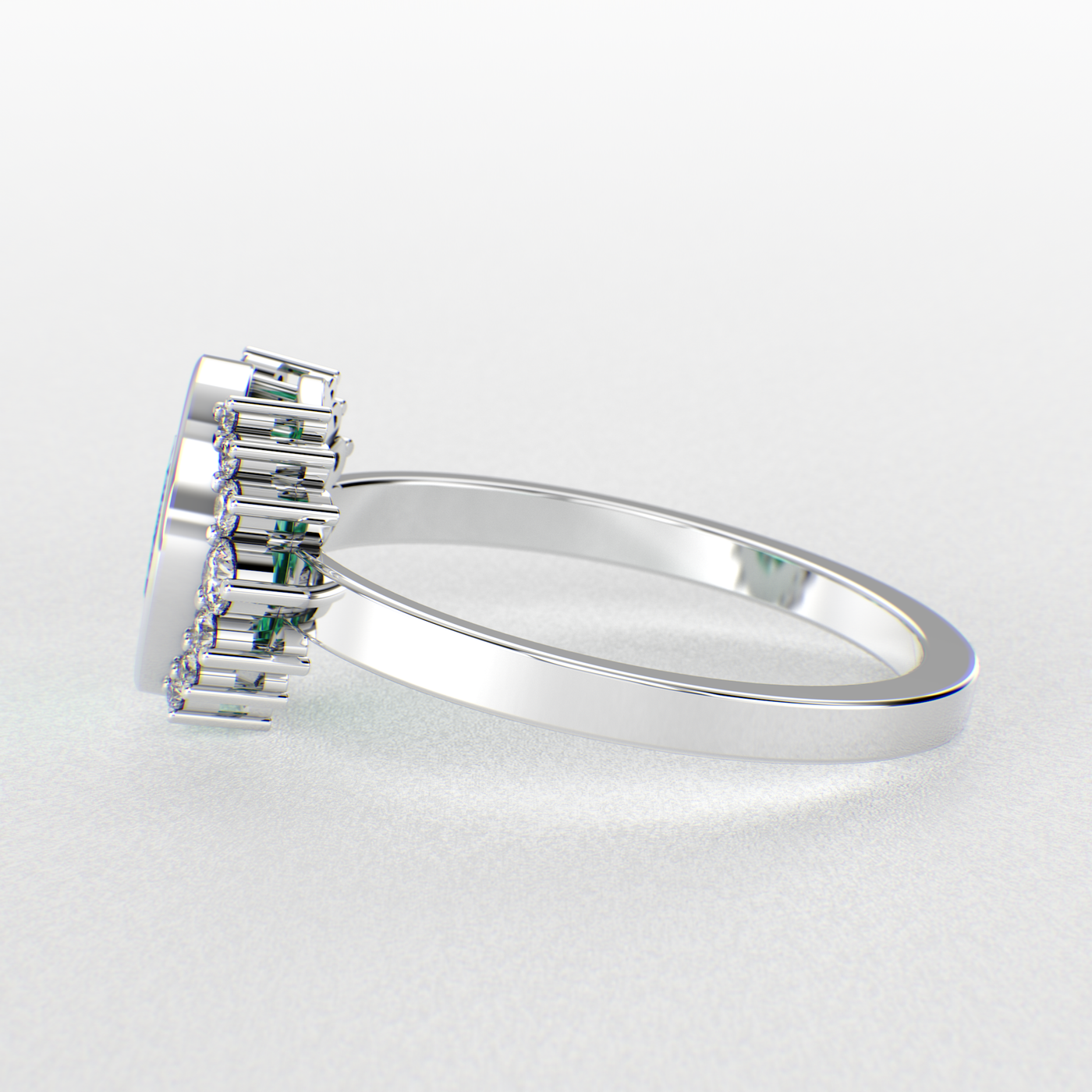 Green Emerald Royalty: Paired with Round Brilliance and Oval Elegance