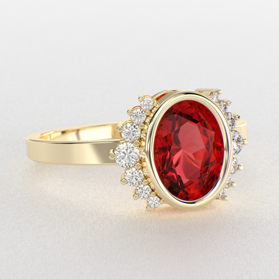 Red Ruby Royalty: Paired with Round Brilliance and Oval Elegance