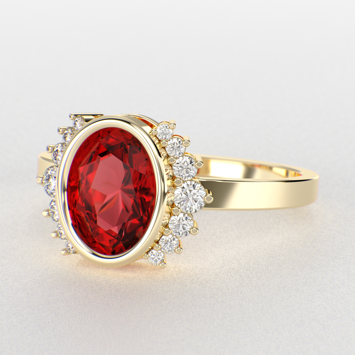 Red Ruby Royalty: Paired with Round Brilliance and Oval Elegance