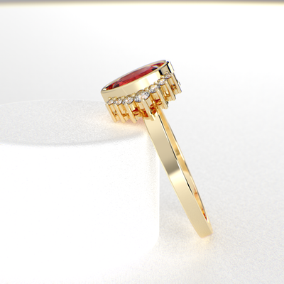 Red Ruby Royalty: Paired with Round Brilliance and Oval Elegance