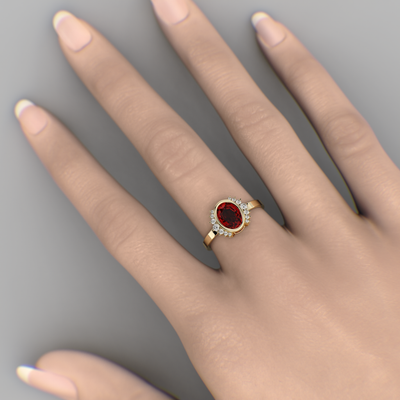 Red Ruby Royalty: Paired with Round Brilliance and Oval Elegance