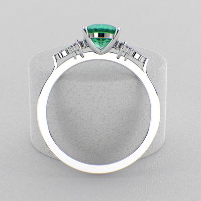 The Royal Blend: Green Emerald and Oval, Marquise, and Round Diamonds