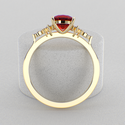 The Royal Blend: Red Ruby and Oval, Marquise, and Round Diamonds