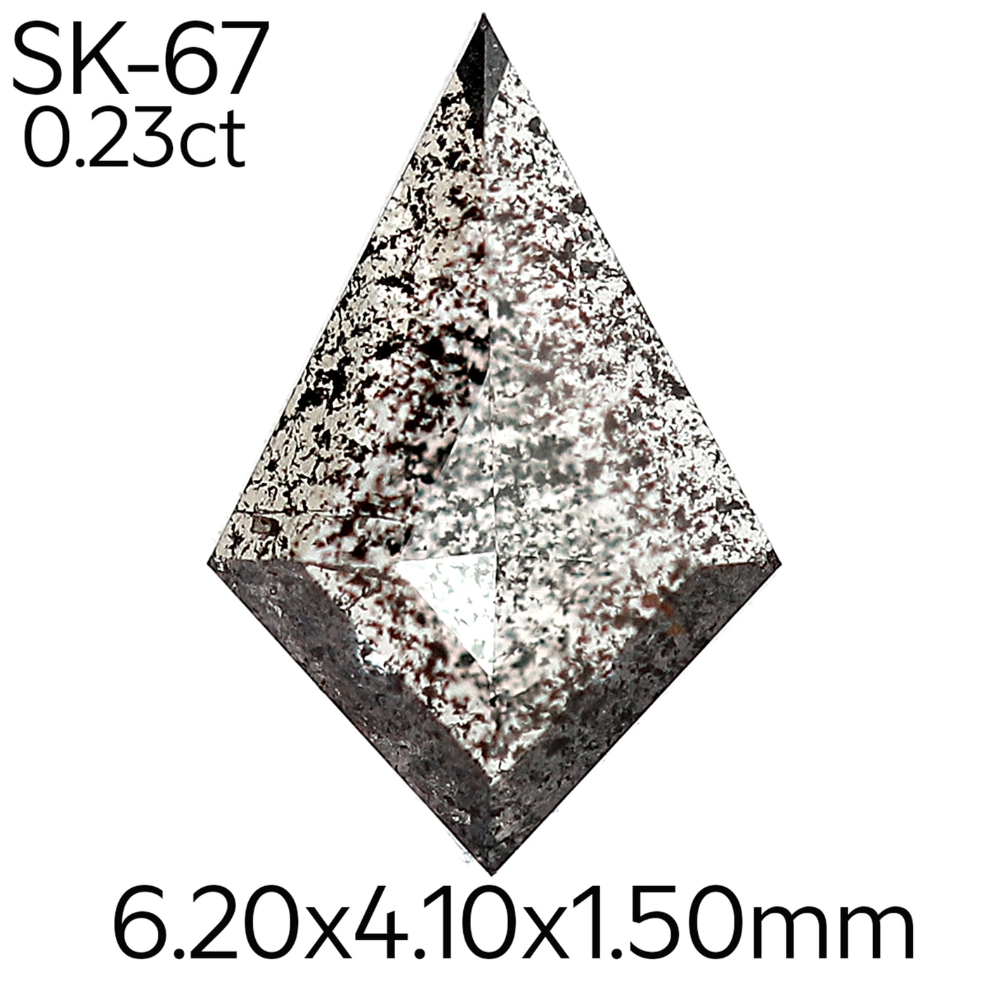 SK67 - Salt and pepper kite diamond