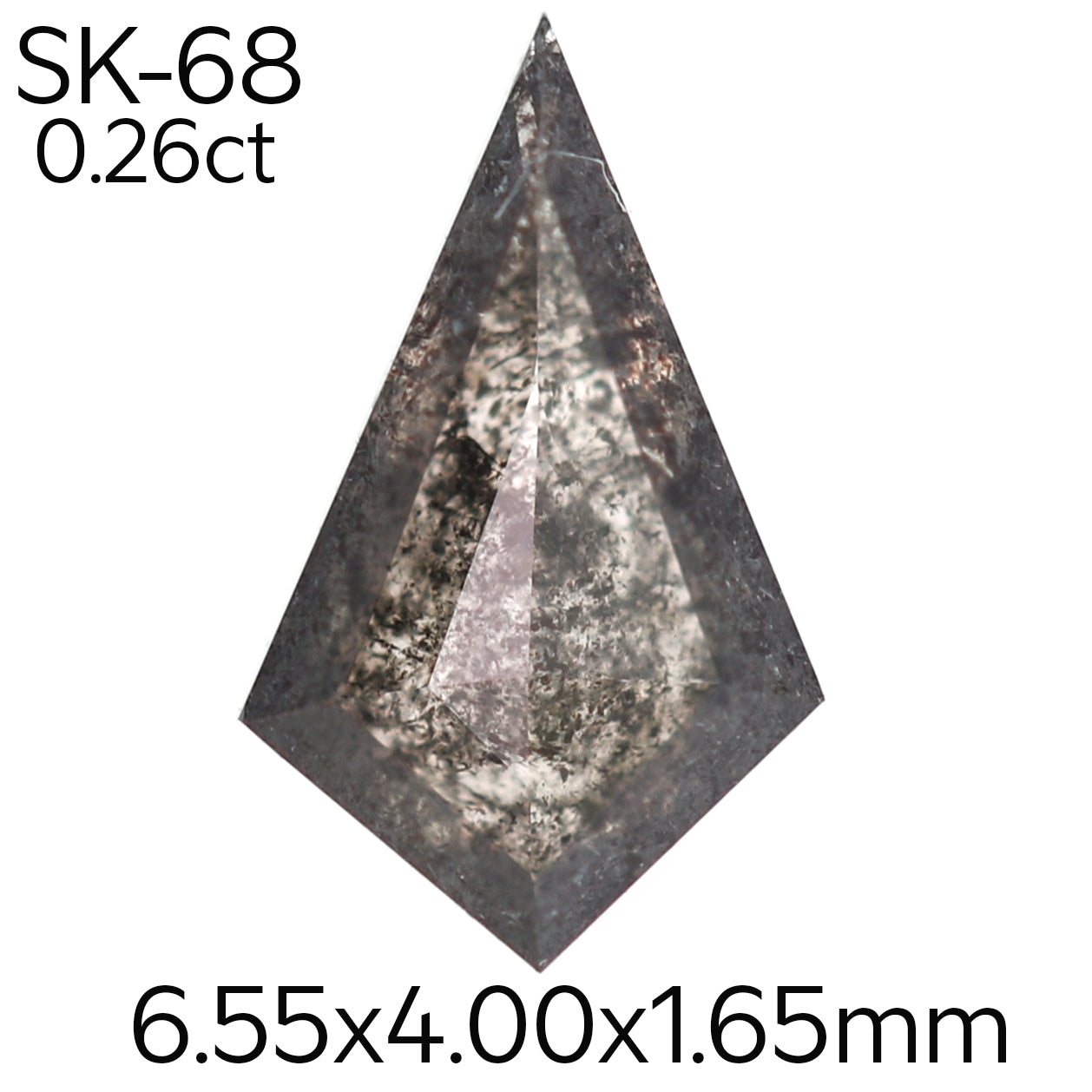 SK68 - Salt and pepper kite diamond