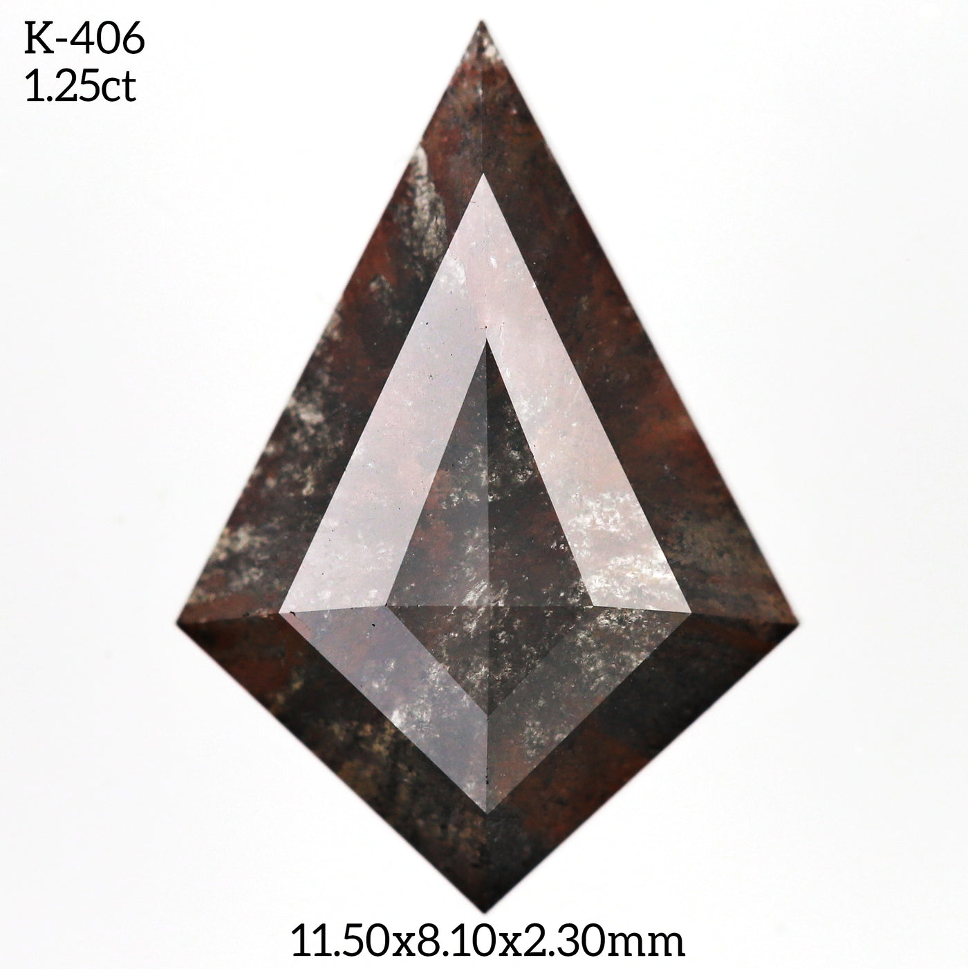 K406 - Salt and pepper kite diamond