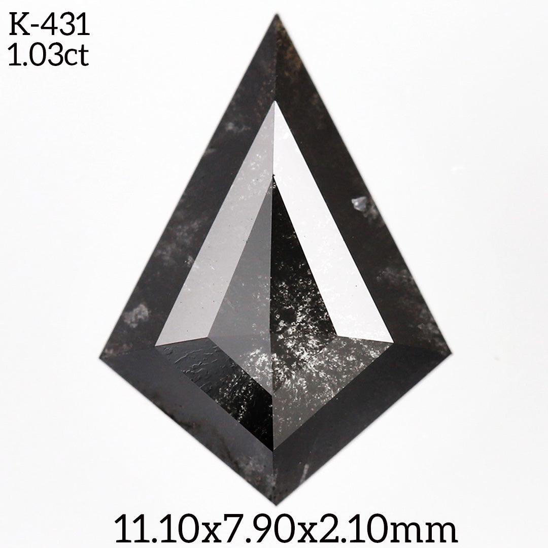 K431 - Salt and pepper kite diamond - Rubysta