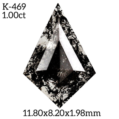 K469 - Salt and pepper kite diamond - Rubysta