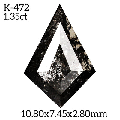 K472 - Salt and pepper kite diamond - Rubysta