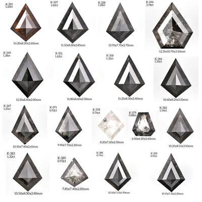 K405 - Salt and pepper kite diamond