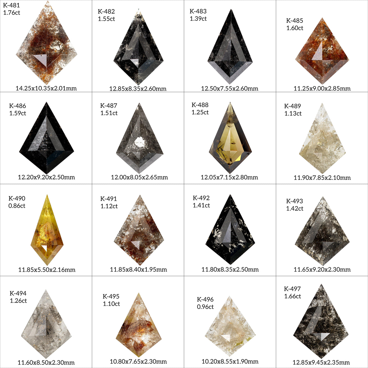Salt and Pepper Diamond Ring | Kite Engagement Ring | Salt and Pepper Diamond