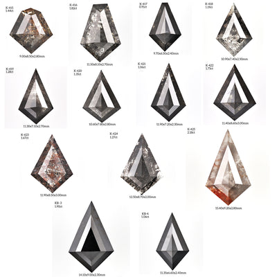 K419 - Salt and pepper kite diamond