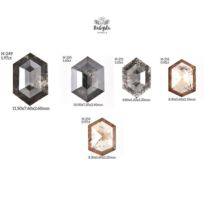 H250 - Salt and pepper hexagon diamond