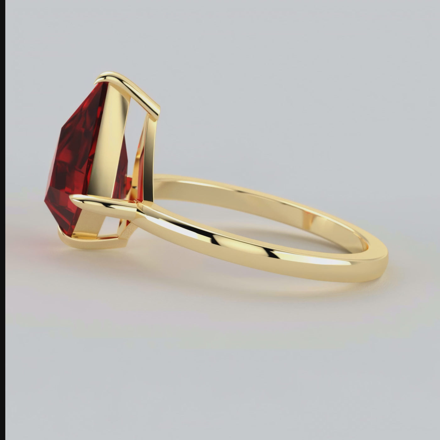 Bold Beauty: Red Ruby Kite Ring for Timeless Romance