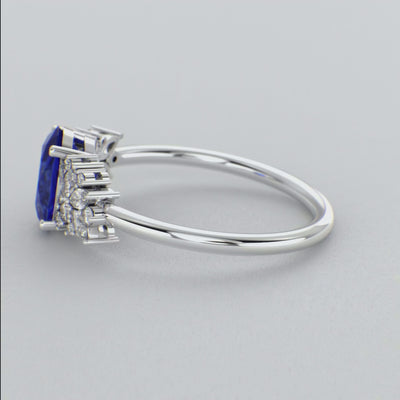 Blue Sapphire Magic: Oval, Round, and Marquise Diamonds in Perfect Harmony