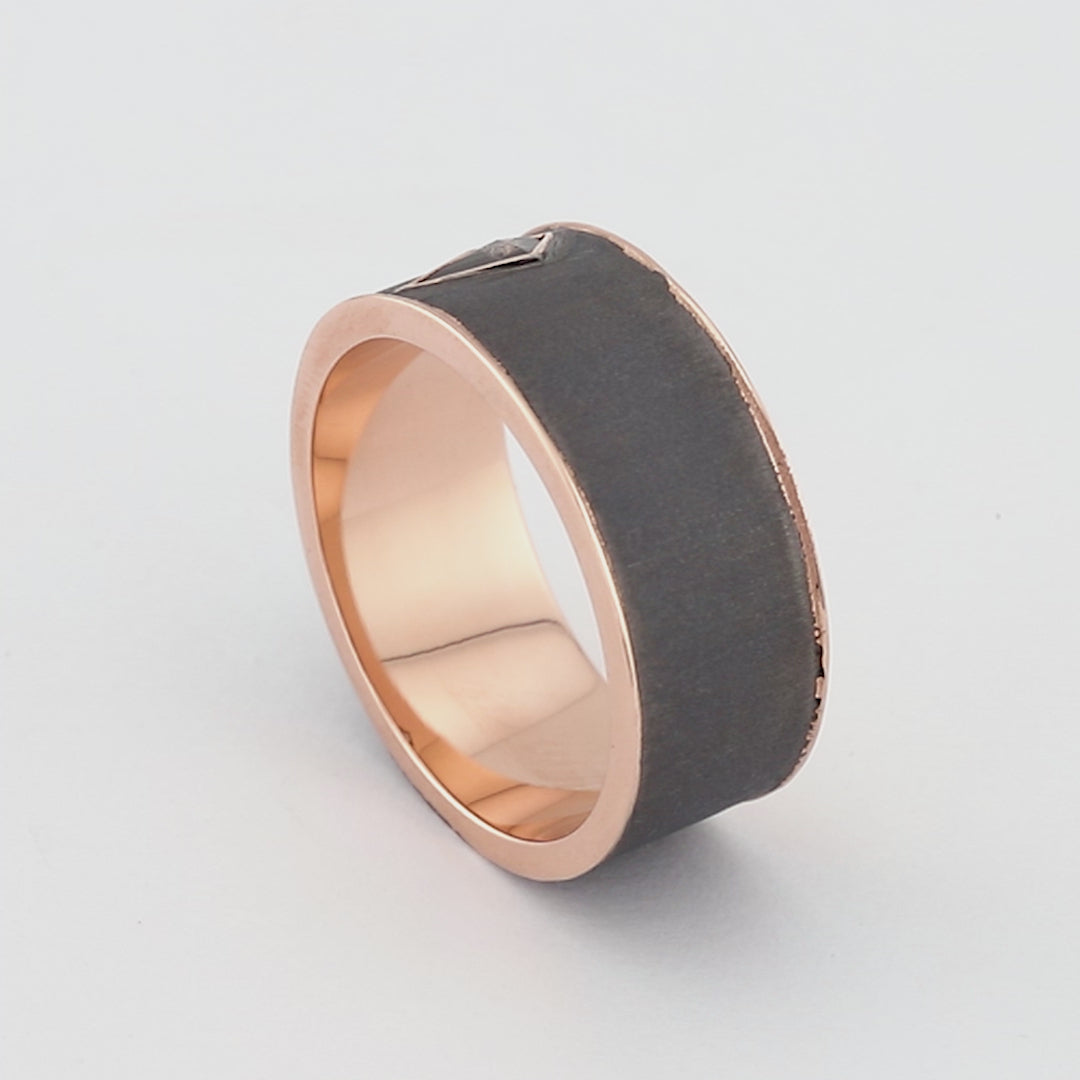 Salt and Pepper Diamond Ring for Men | Men Engagement Ring
