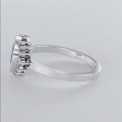 Blue Sapphire Royalty: Paired with Round Brilliance and Oval Elegance