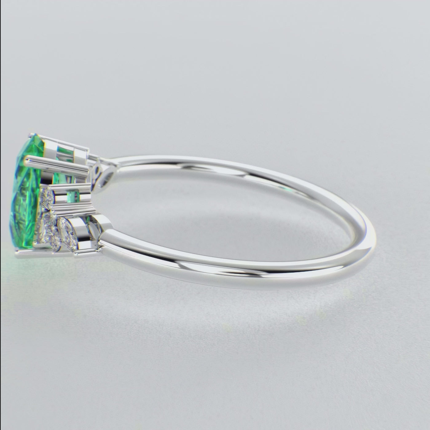 Bold and Brilliant: Green  Oval and Marquise Diamonds Creating Iconic Trends