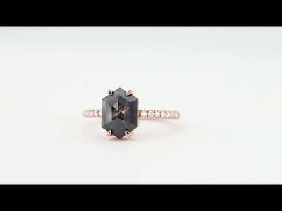 Salt and Pepper diamond Ring | Engagement Ring | Proposal Ring