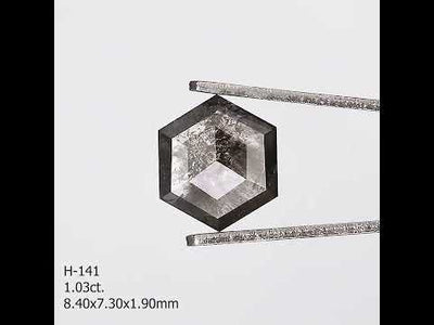 H141 - Salt and pepper hexagon diamond