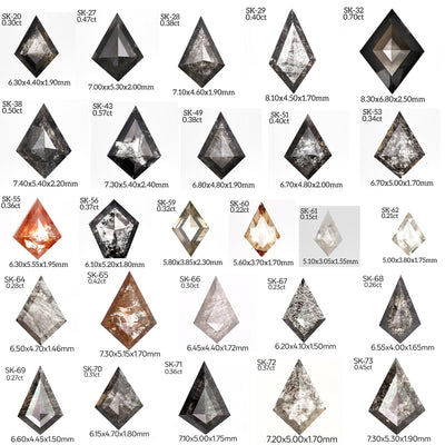 SK84 - Salt and pepper kite diamond
