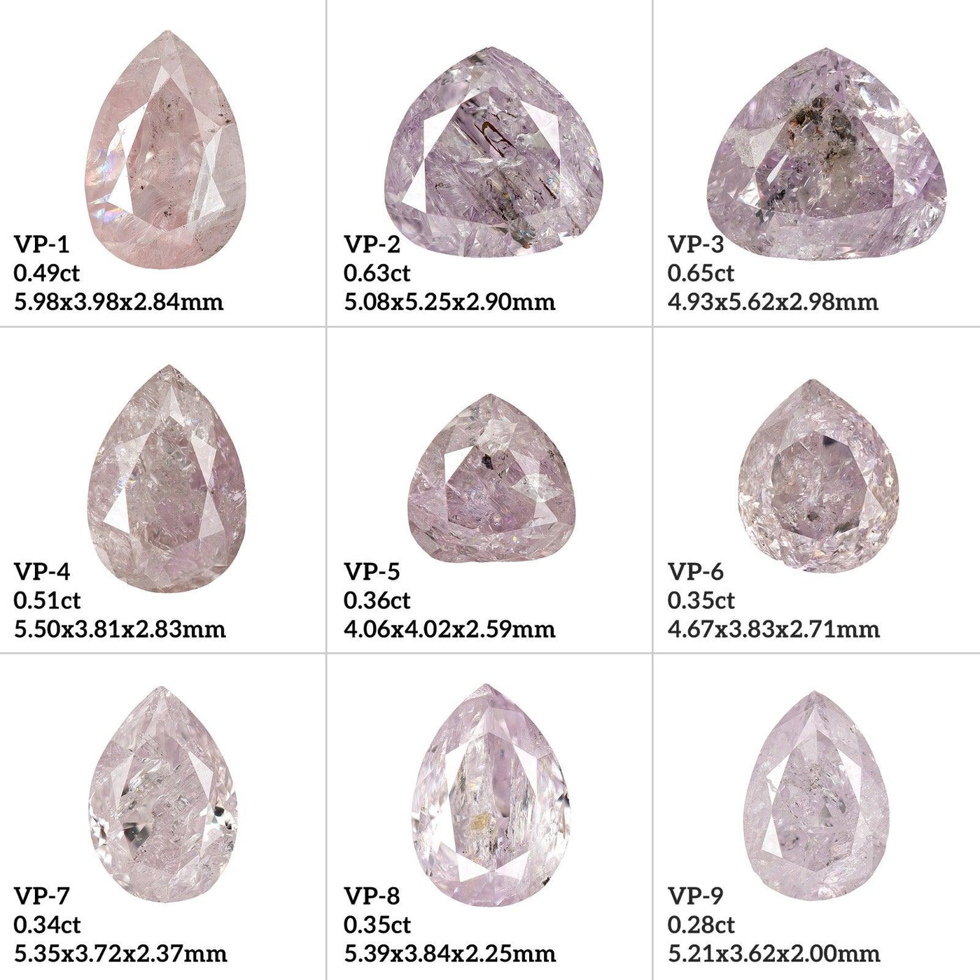 VP1 - Vivid pink pear diamond - Rubysta