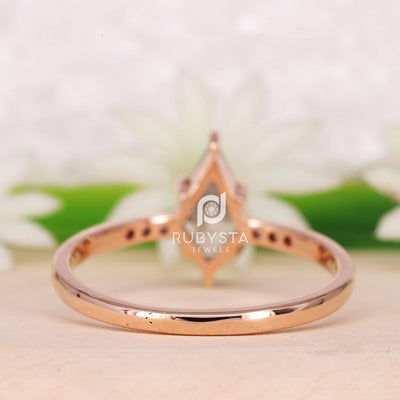 Salt and Pepper Kite Diamond Ring | Engagement ring | Promise Ring - Rubysta