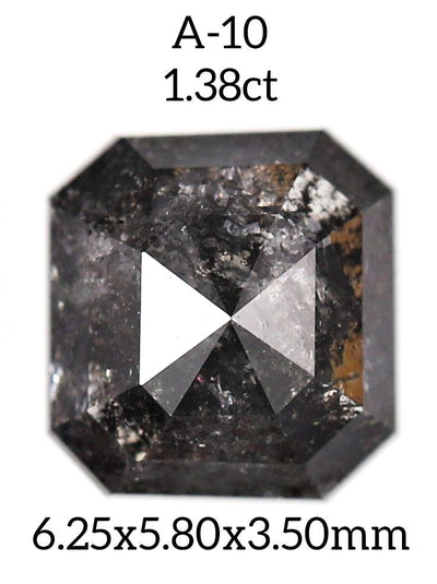 A10 - Salt and pepper asscher diamond - Rubysta