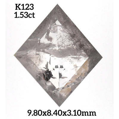 salt and pepper Kite diamond ring - Rubysta