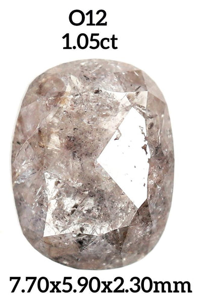 O12 - Salt and pepper oval diamond - Rubysta